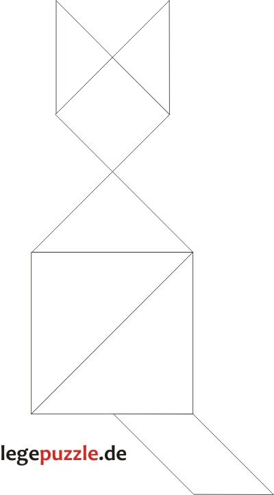 Tangram Lsung Katze