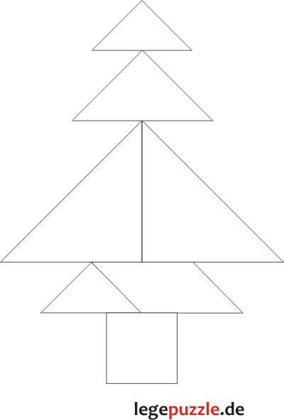 Tangram Lösung Tannenbaum